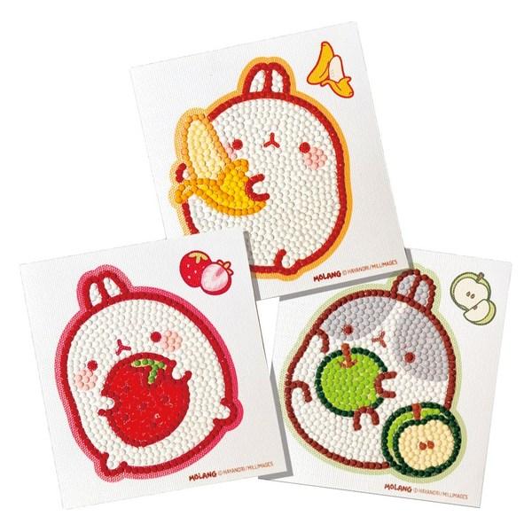 KM Eli DIY 3D наклейки с драгоценными камнями, вышитые крестиком, 10 x 11 см, набор из 3 предметов, освежающий моланг, 1 комплект популярных корейских игрушек