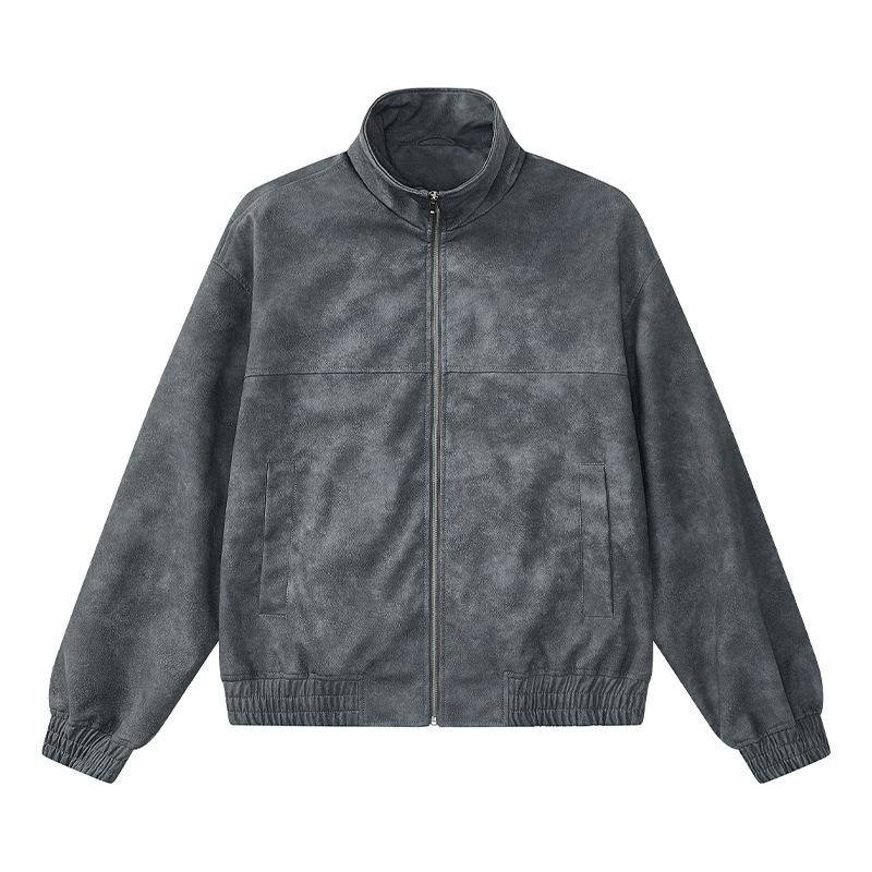 Осень и зима Новые модные брендовые мужские и женские куртки в американском стиле ретро с воротником-стойкой Кожаная куртка PU Locomotive Jacket