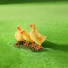 Cartoon Ducks Sculpture Decorative Animal Miniatures Figurine Three Ducks Statue  Garden
