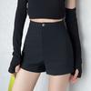 Black High-waisted Stretch Shorts for Women Autumn and Winter Sexy A-line Shorts Korean Fashion Female Clothing Plus Size