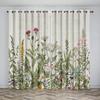 Занавески с зелеными листьями, цветочные ботанические печатные панели, полевые цветы, тюльпаны, растения, плющ, травы, деревенские шторы для гостиной, спальни