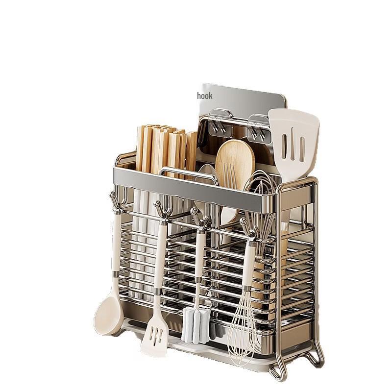 304 Stainless Steel Kitchen Chopstick & Utensil Holder