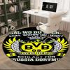 1 шт. круглый ковер Дизайн с футбольным мячом Bvb Напечатанный круглый ковер для зоны, Ковер для домашнего офиса, Круглый коврик под стул, Декоративный ковер Подарки для фанатов Рождественский подарок