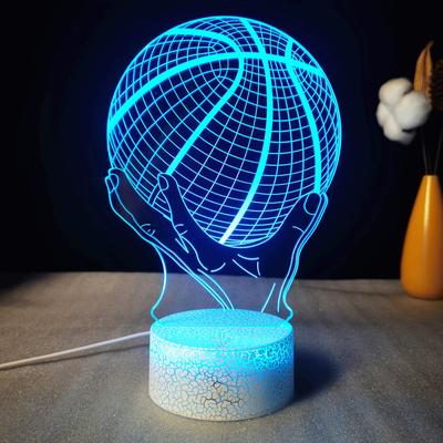 Баскетбол 3D Настольная лампа Светодиодная Креативный Подарок Визуальный Цветной Ночник Подарочный Свет