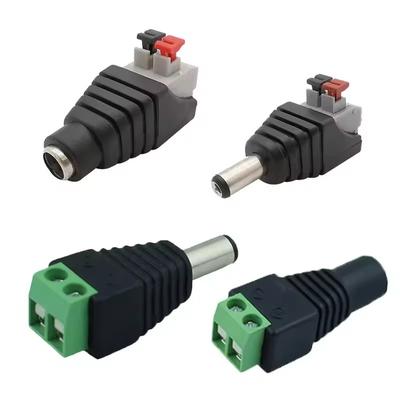 5 шт. Штекер разъема питания 12 В постоянного тока Гнездо Мама Папа Цилиндрический 2,1 мм x 5,5 мм Адаптер для камеры видеонаблюдения Светодиодной ленты Клемма питания