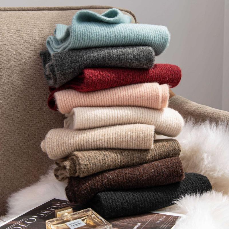 Korean Style Classic Woolen Scarf Solid Knitted Woman Men Scarves Autumn Winter Soft Warm Neck Wraps Couples Muffler Male Female