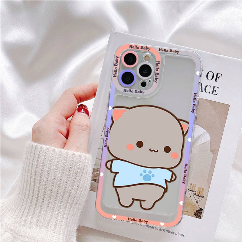 Чехол для телефона Mochi Peach Cat для iPhone 11 12 13 Mini Pro Max 14 Pro Max Чехол-оболочка
