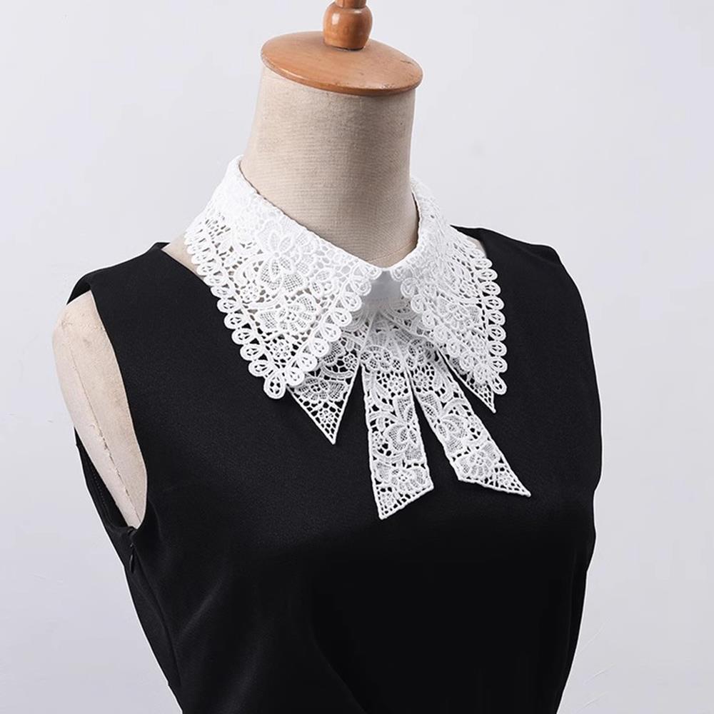 Полурубашка Лацкан Шаль Съемный Вырез Вышитый Декор DIY Ложный Воротник Кружево Цветочный Фейковый Воротник Стильный Женский Воротник