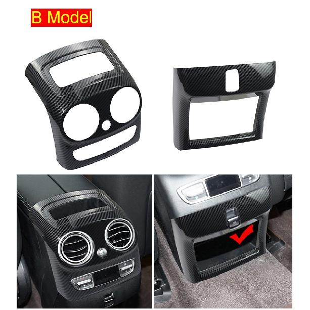 For Mercedes Benz GLC X253 W253 C253 -2022 Car Rear Armrest Air Conditioning Outlet Cover Carbon Fiber Decoration
