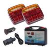 Car LED Tail Lights Wireless Magnetic Trailer Taillight Kit with Lasting Battery Fast Charging Weatherproof Vehicle Lights for Trucks Boats RVs
