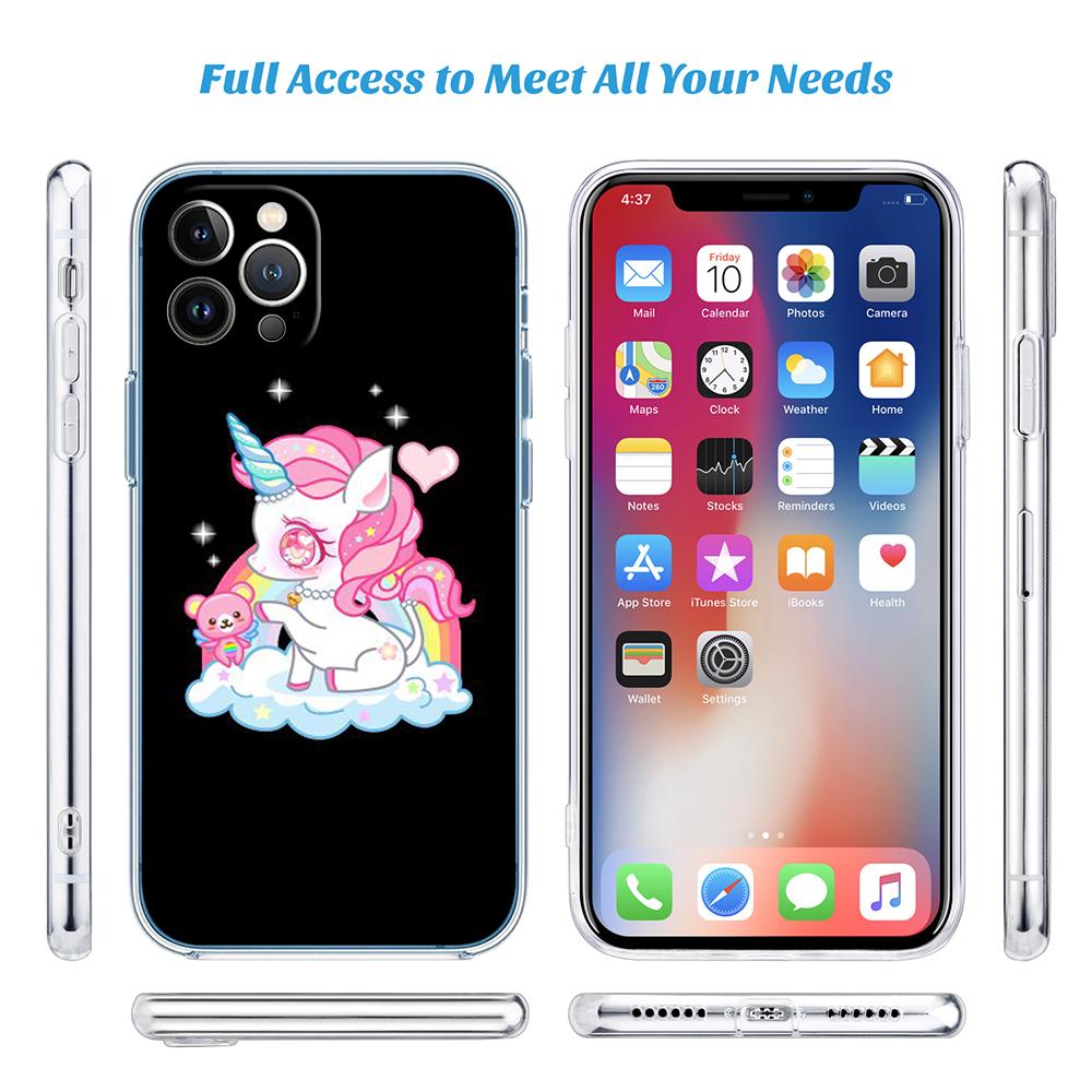 AQ25 Cartoon Unicorn Phone Case for Motorola Moto G10 G20 G30 G31 G32 G34 G35 G41 G42 G50 G51 G52 G55 G60 G60S G62 G71 G72 G75