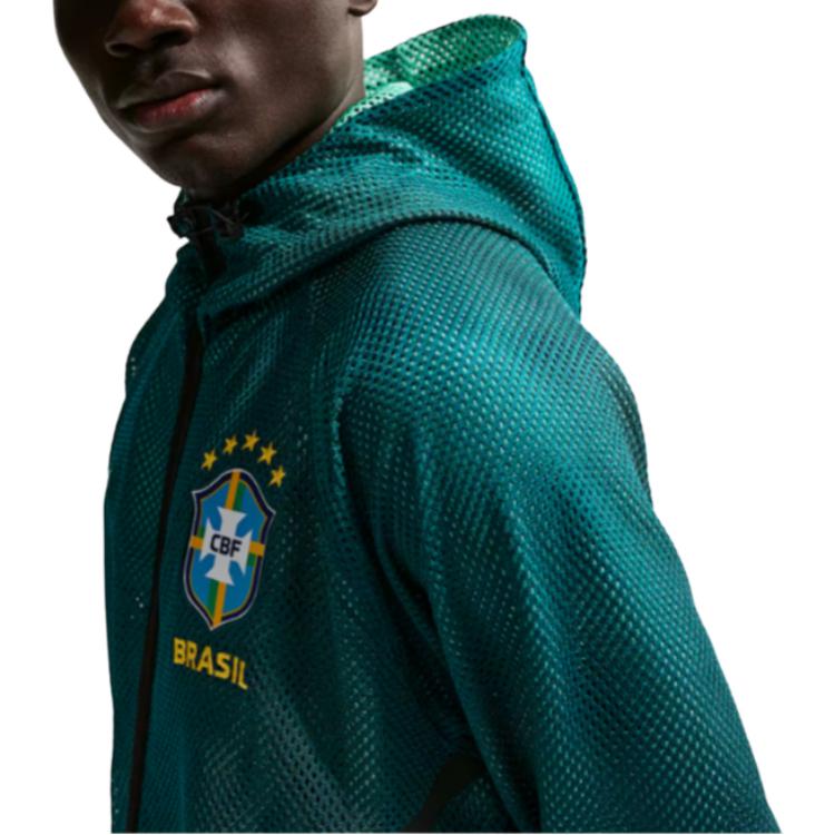Nike Худи на молнии Dri-Fit для сборной Бразилии, оверсайз, дышащее, с длинным рукавом, быстросохнущая футболка, мужские топы IH1757-369