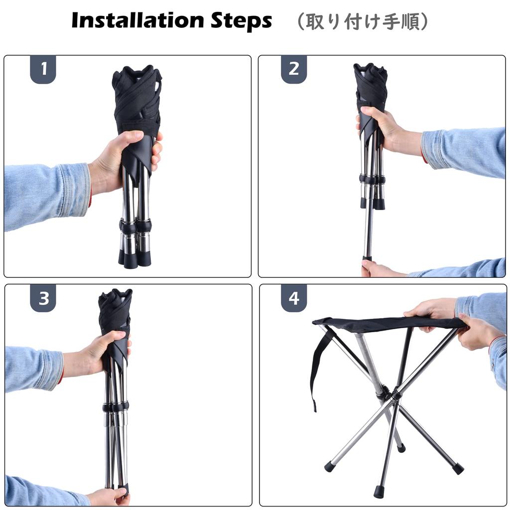 Складной стул TRIWONDER, уличный стул, компактный стул, стул для отдыха, сверхлегкий, для кемпинга, рыбалки, скалолазания, барбекю, в комплект входит сумка для хранения