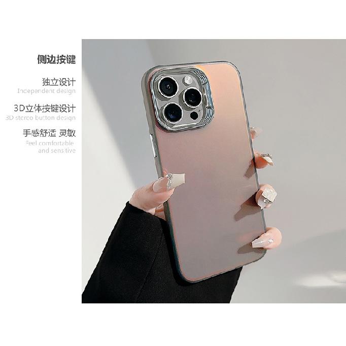Лазерный градиентный ослепляющий цветной чехол для iPhone 16, подходит для 17 Pro Max, гальванизированный жесткий чехол для Apple 15, высококачественное ощущение для 11, 13