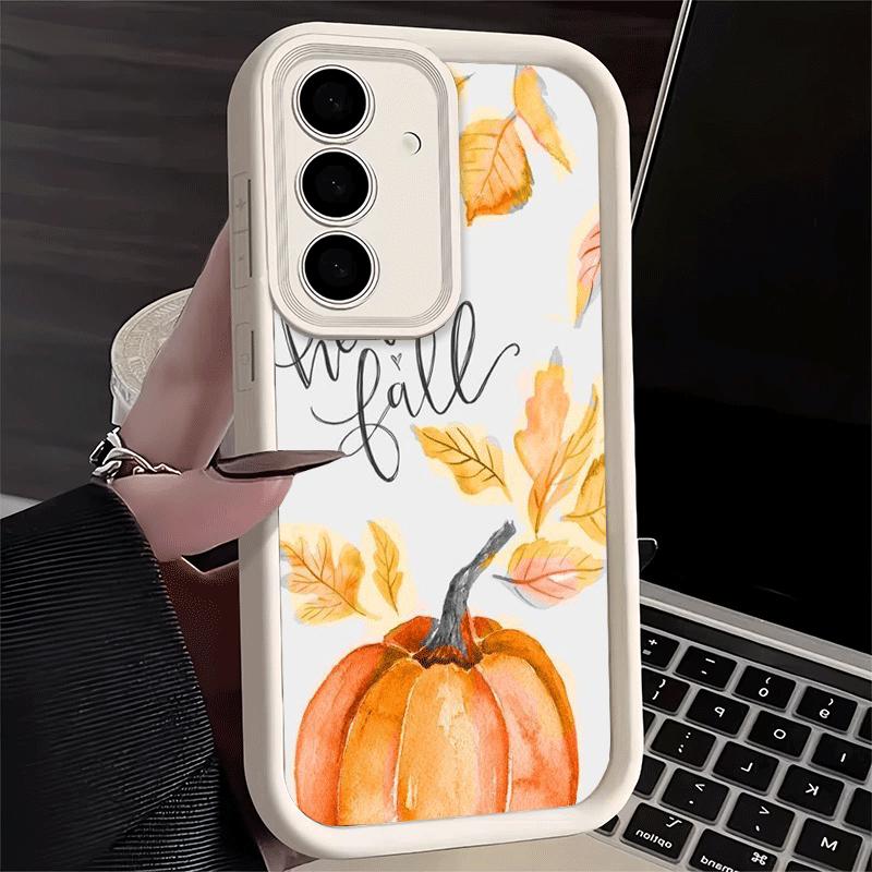 Phone Case for Samsung Galaxy A17 A16 A15 A14 A13 Pumpkin Happy Fall Autumn A56 A36 A26 A55 A35 A25 A54 A34 A24 A53 A33 A23 A07