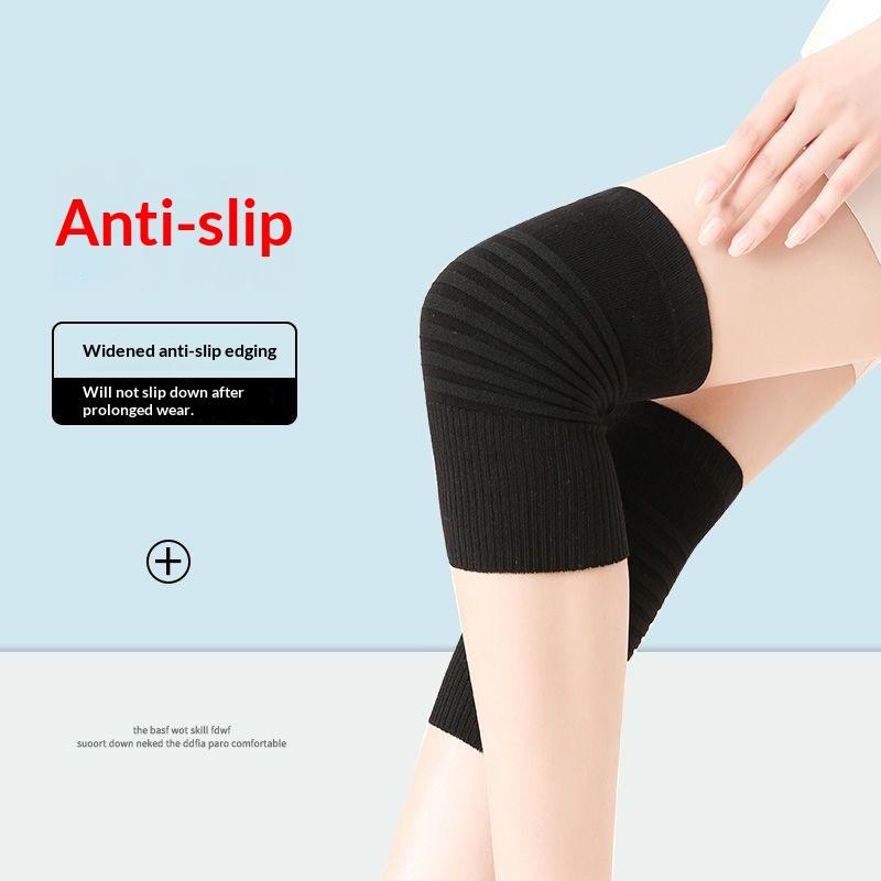 Elastic Cotton Sports Knee Brace Black Stripe Compression Knee Pads for Cross Training WOD Workout Injury Recovery Support