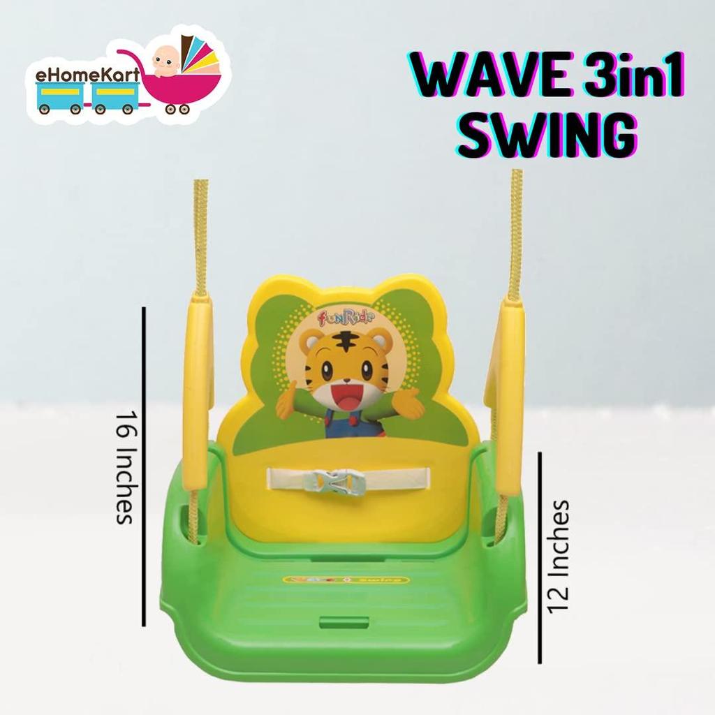 Swing for Kids - 3-in-1 Adjustable Baby Swing Toy for Indoor and Outdoor - for Boys and Girls of Age 1 Yr+