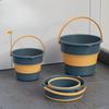 Collapsible Bucket Outdoor Fishing Bucket Car Travel Home Portable Thickened Plastic Carwash Bucket