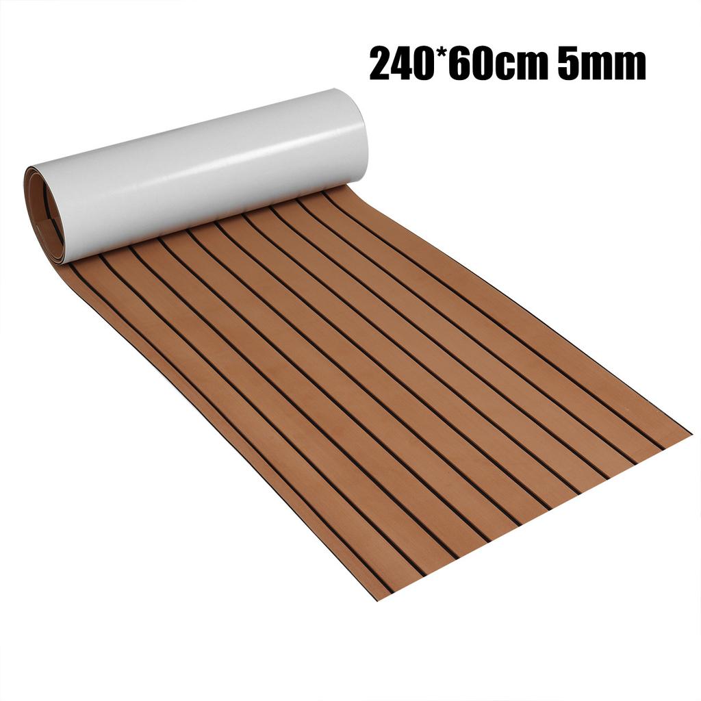 Self-Adhesive Foam Teak Decking EVA Foam Marine Flooring Faux Boat Decking Sheet Accessories Marine 600x2400x5mm
