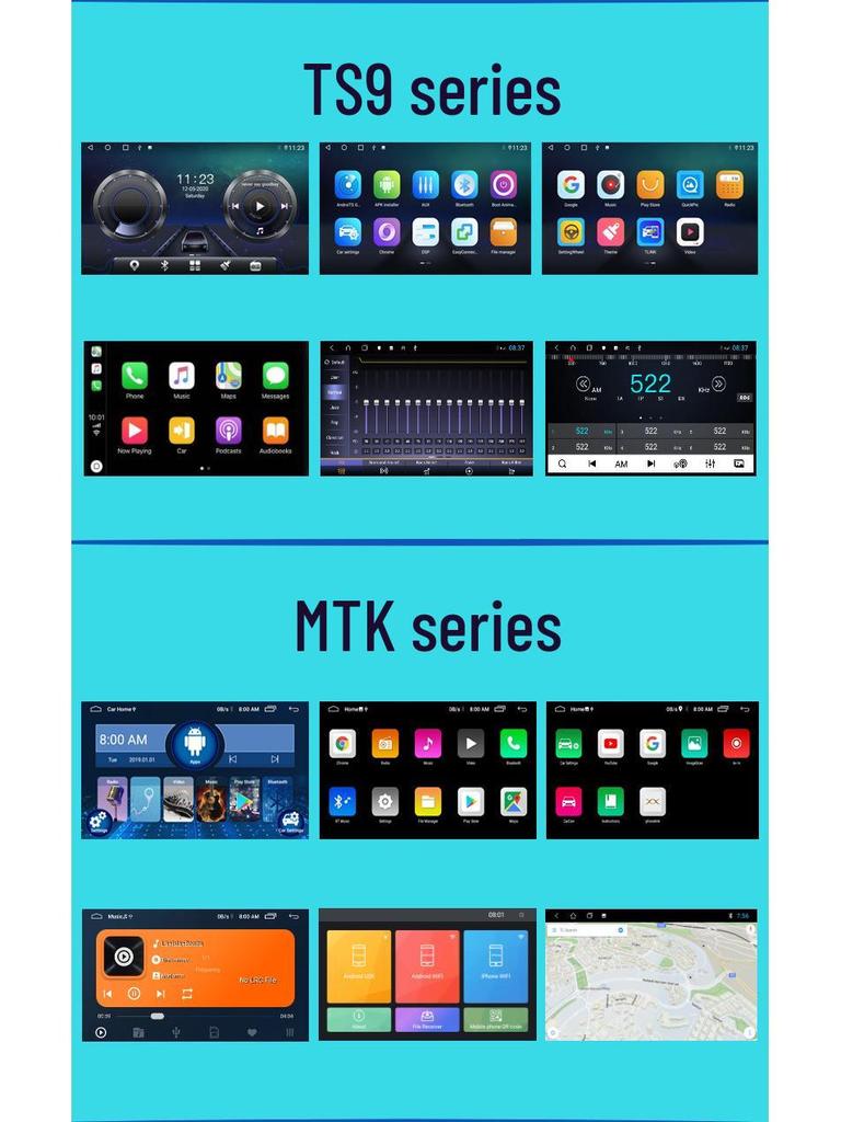 Compatible with Volkswagen POLO 11-18 Models: Android Large Screen for Car GPS Navigation & Wireless Bluetooth CARPLAY.