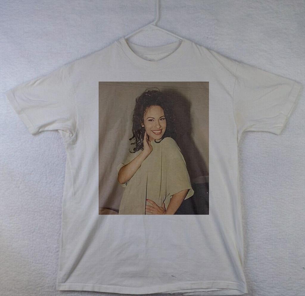 HOT Selena Quintanilla Shirt White Heavy Cotton T-Shirt