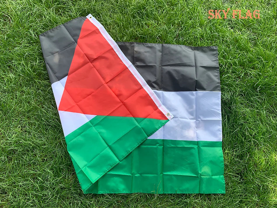 SKY FLAG Большой Флаг Палестины - 150 x 90 см Высококачественный Полиэстер Газа Палестинский Баннер
