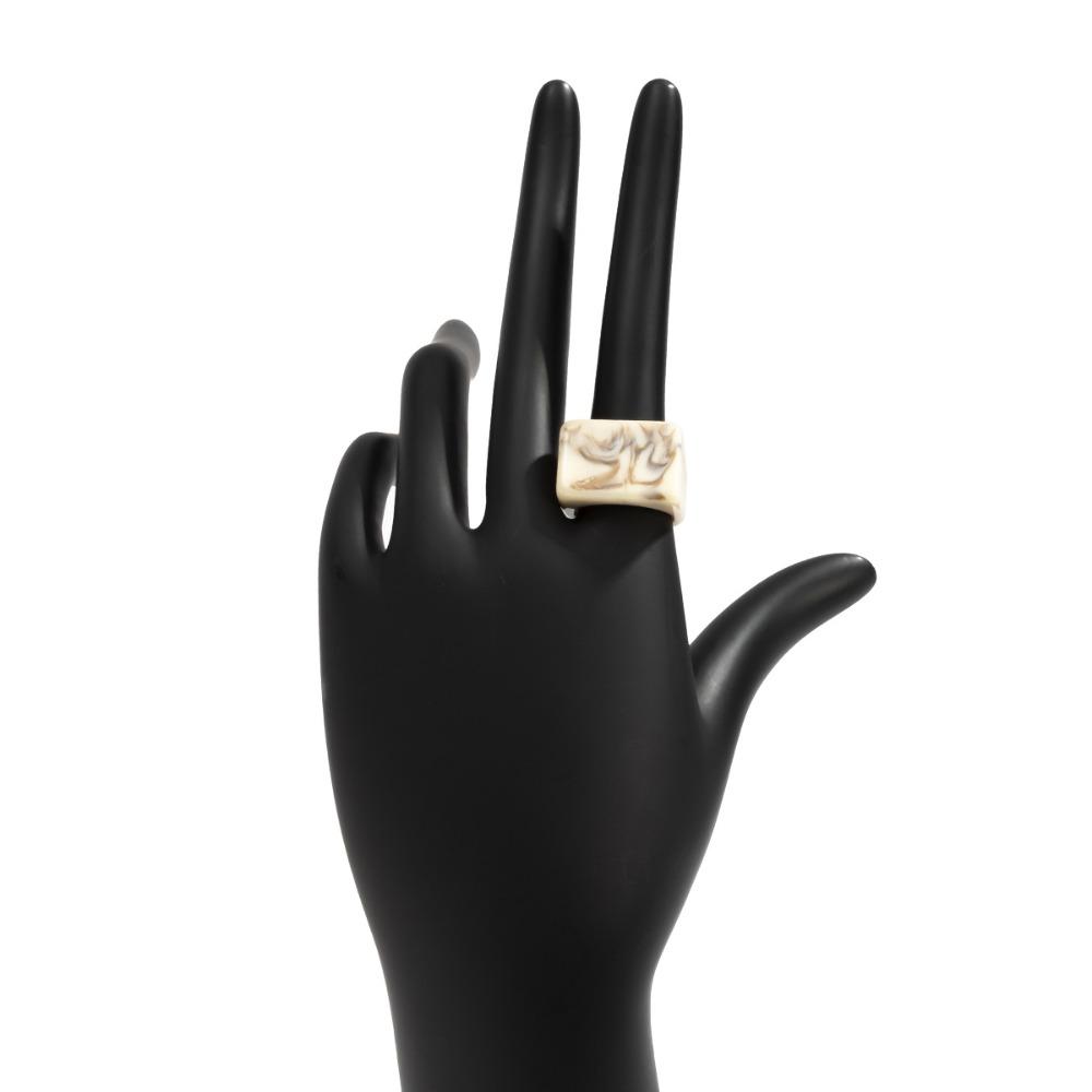 Темпераментное геометрическое квадратное кольцо Модное кольцо Новое цветное акриловое кольцо