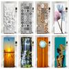 Pattern Fridge Sticker Art Scenery Girls Refrigerator Door Wrap Kitchen Wallpaper Accessories Modern Custom Size Wall Stickers