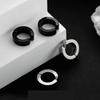1 pairs No Piercing Earrings Stainless Steel Clip-on Fake Earring Round Ear Clip For Women Men Punk Party Fashion Sexy Jewelry