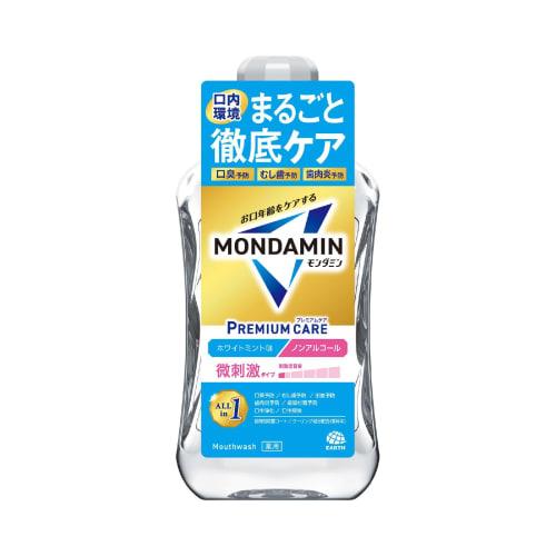 Ополаскиватель для полости рта Mondahmin Premium Care Белая мята, Без спирта, 1000 мл, Мягкий ополаскиватель для полости рта от неприятного запаха