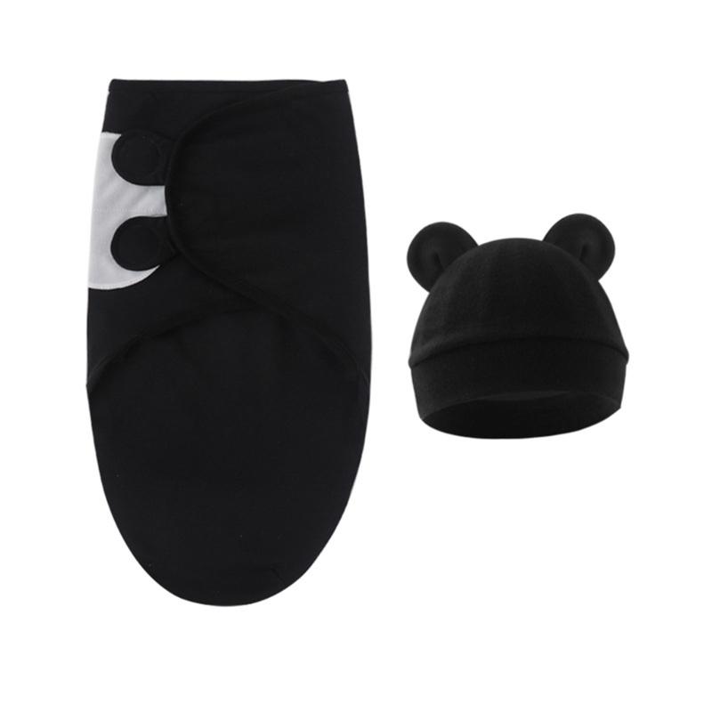 4 Комплекта Детских Пеленок-Коконов, Оберточных Одеял с Шапочкой-Капором, Спальные Мешки, Одеяла против Переворачивания, Пеленки для Малышей 0-12 Месяцев