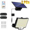 LED Split 3 Modes Solar Light Outdoor Waterproof with Motion Sensor Floodlight Remote Control 3 Modes for Patio Garage Backyard