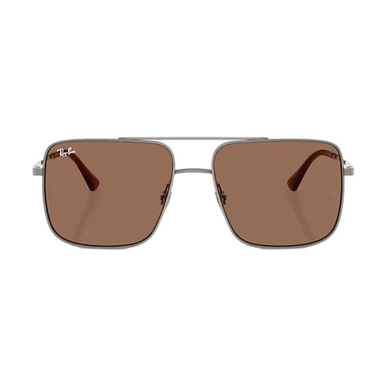 RAYBAN Металлические солнцезащитные очки неправильной геометрической формы, унисекс, стиль для пары 004/73 56-16 RB3758