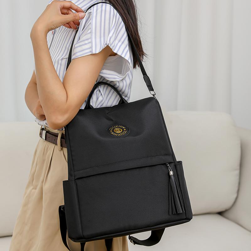 Рюкзак с защитой от кражи, женский однотонный рюкзак, легкая школьная сумка большой вместимости