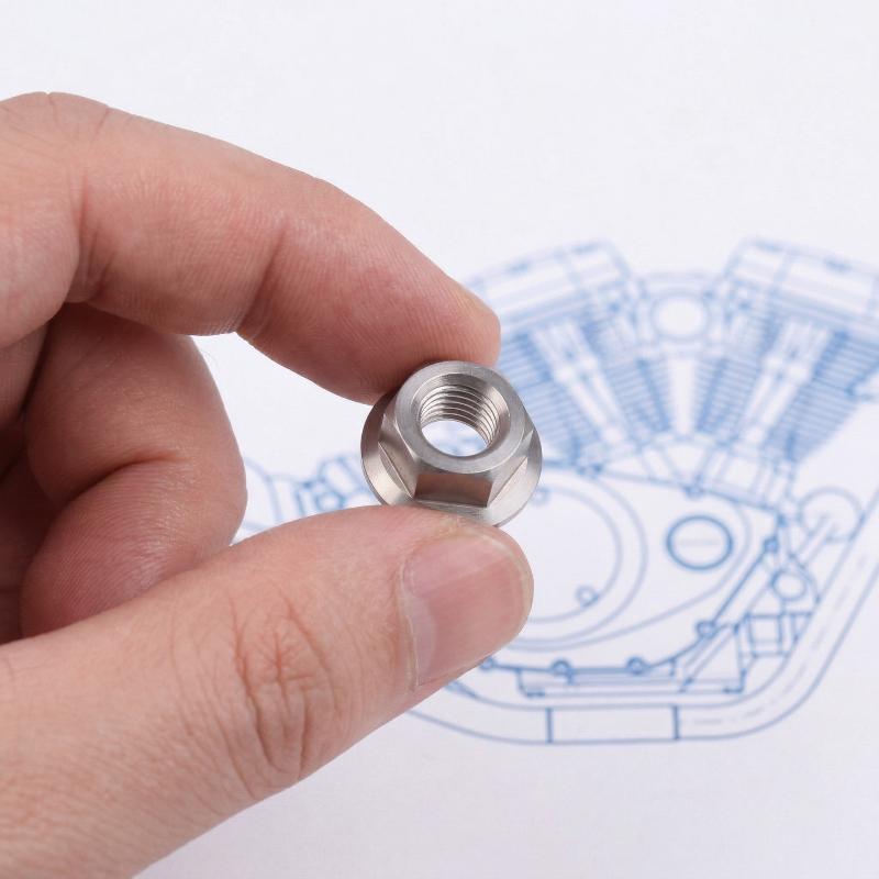 Motorcycle Titanium Hex Flange Hexagon Nuts M5 M6 M8 M9 M10 M12 For Motorcycles And Motorbikes