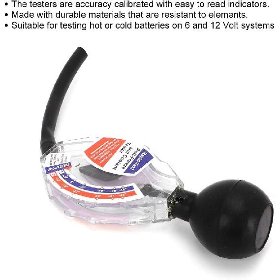 Coolant Tester, Antifreeze Tester High Accuracy Dial Type Anti-Freeze Coolant Tester Car Battery Liquid Densitometer 6/12/24V