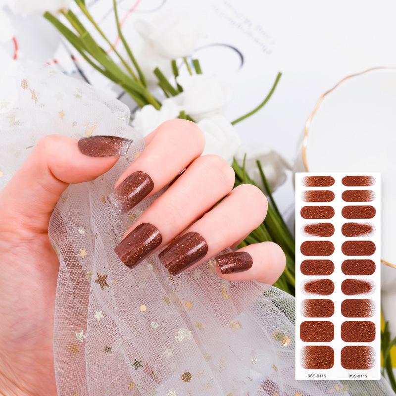 Gel Manicure Stickers Semi-cured Gel Nail Stickers Nail Polish Glue Manicure Stickers