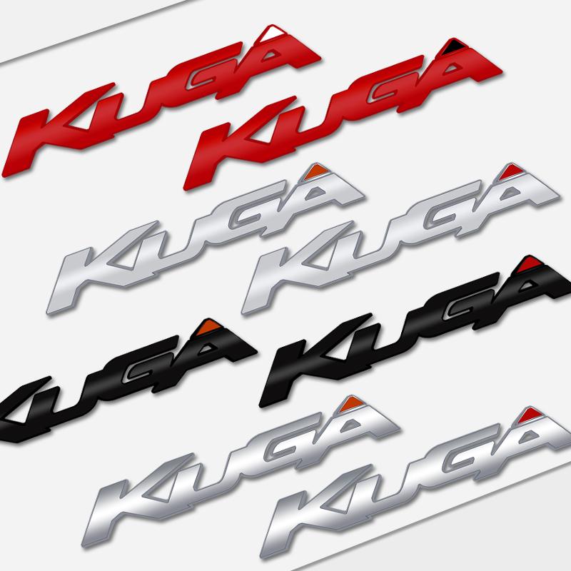 cjgnvt1 Auto Metal Emblem Car Styling 3D Badge Lettering Decals Trunk Sticker For Ford Kuga 2008-2019 Accessories Glossy Black