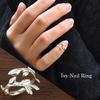 [Shinjuku Gin no Kura] Twig Nail Ring, Free Size, Adjustable, Silver 925, Women's, Tip Ring, Claw Ring, Pinky Ring