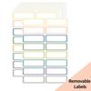 Removable Labels Self-adhesive Colored Labels Stickers Oil Water Tear Resistant Rectangular Stickers for Food Containers Classroom Storage