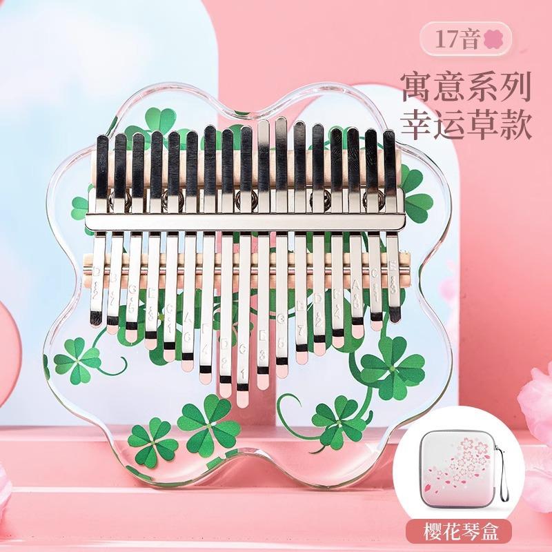 Кристальная Thumb Piano 17 тонов Калимба Акриловая Thumb Piano Пальцевое пианино Музыкальные инструменты