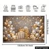 2D plane, 1 piece of platinum balloon birthday party backdrop fabric, combination of champagne gold and silver balloons
