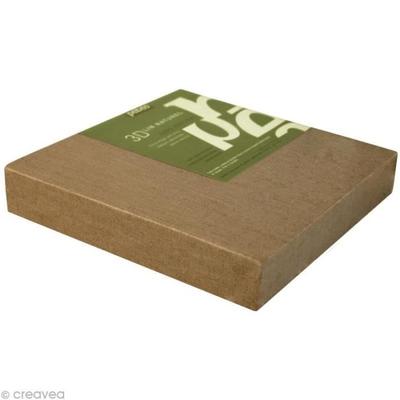 3D-холст - Pebeo - 60 x 60 см - Натуральный лен - Толщина 3,5 см - Настенный декор