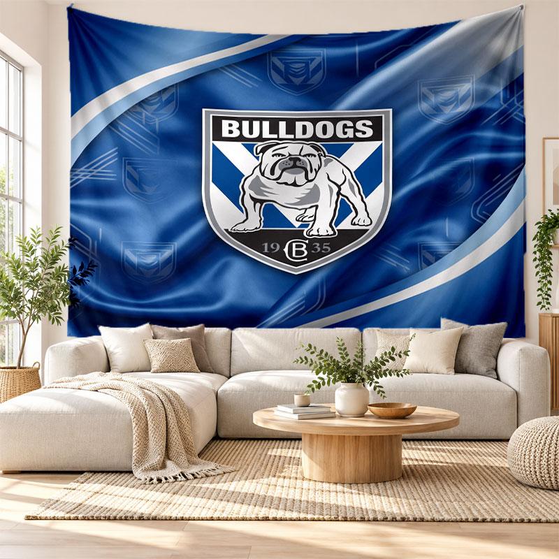 Canterbury-Bankstown Bulldogs Wall Tapestry, Soft Fabric Wall Hanging, Decorative Backdrop For Bedroom Home Wall Art