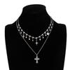 Fashion New Style Sexy Star Pendant Necklace with Rhinestones - Stylish Starburst Lockbone Chain for Fashion - conscious Girls and Women