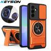 KEYSION Магнитный чехол для телефона Samsung A56 5G A36 A26 A16 A17 4G 5G Чехол с защитой камеры на сдвижной panel и подставкой, противоударный