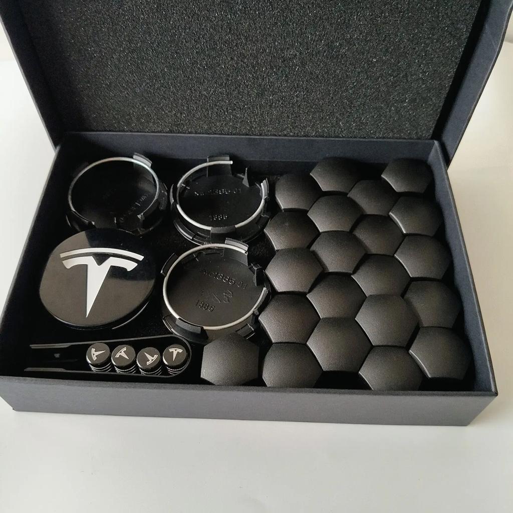 Автомобильная наклейка Tesla 56/57 мм 4 шт. 29 шт. для Tesla Model Y Model 3 S/X Пылезащитная крышка Колесо Колпачок ступицы колеса автомобиля и Колпачок шины