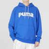Puma Letter Logo Print Loose Hoodie Men Tops Blue 620631-92