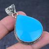 Подвеска ручной работы из стерлингового серебра 925 пробы с натуральной спящей бирюзой 2,21 дюйма c2i25