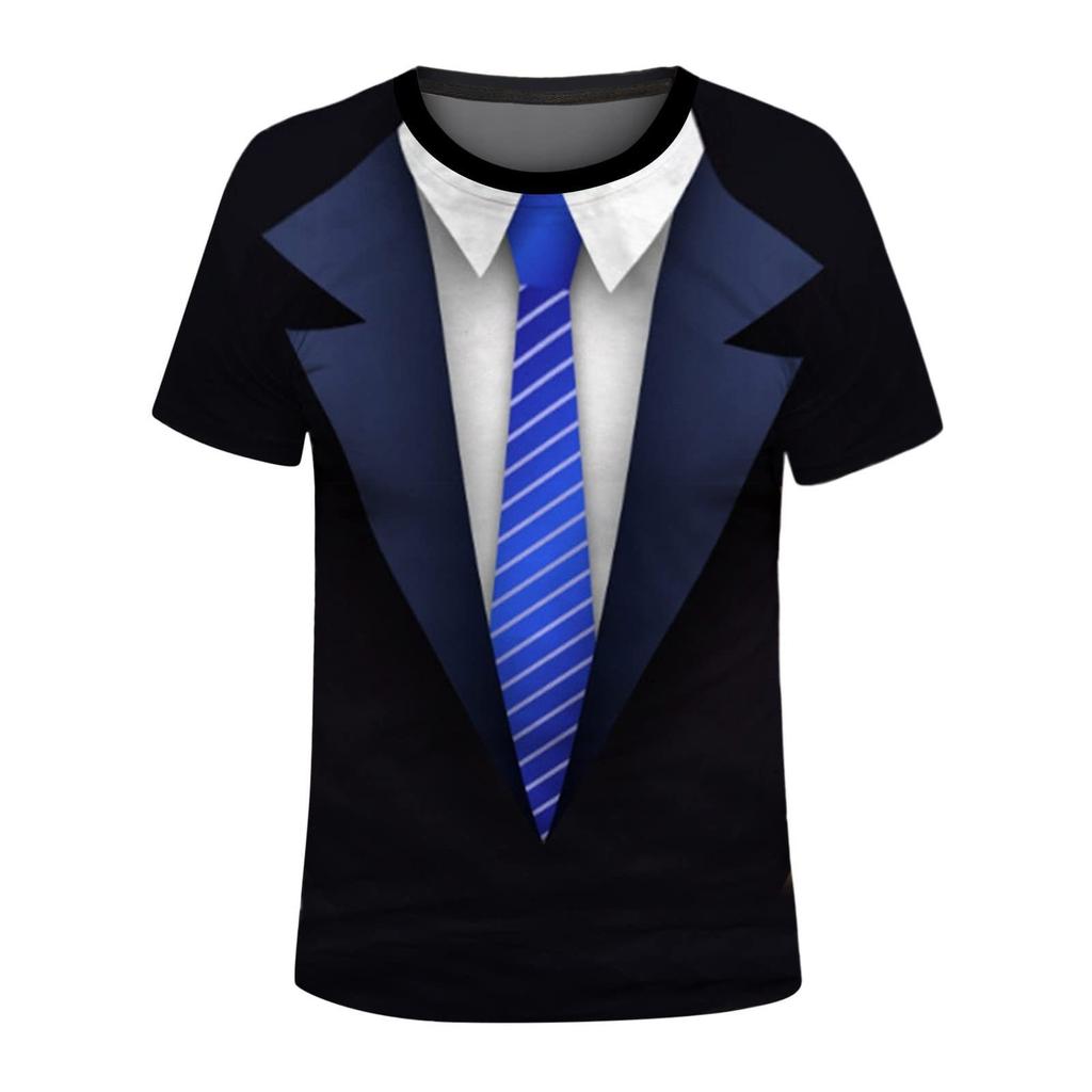 Мужская повседневная 3D-печатная футболка с коротким рукавом, забавная уличная, с круглым вырезом, дышащая, удобная спортивная футболка